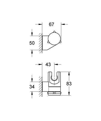 GROHE 28 623 000 Soporte Mural Regulable