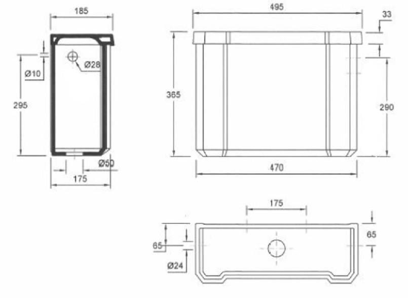 VALADARES 16131002X NEOCLASSICA Cisterna Alta WC