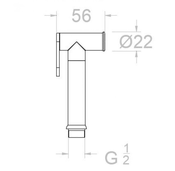 RAMÓN SOLER 9552 WC Hand Shower for Toilet Chrome