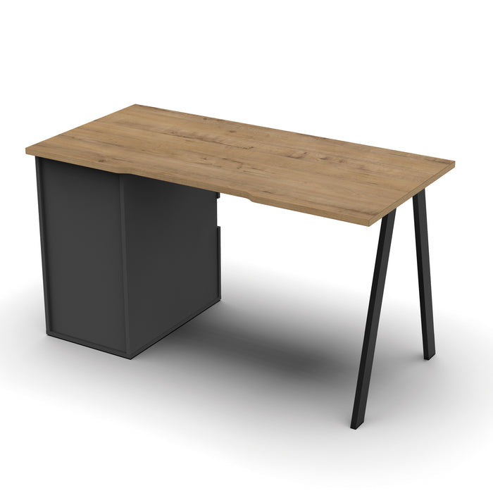 MUEBLES PITARCH Mesa Kiroba Gris/Roble Gold/pata negra