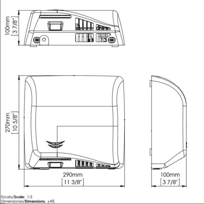 MEDICLINICS M17A SPEEDFLOW Secamanos Blanco 24/48 Horas Mediclinics 