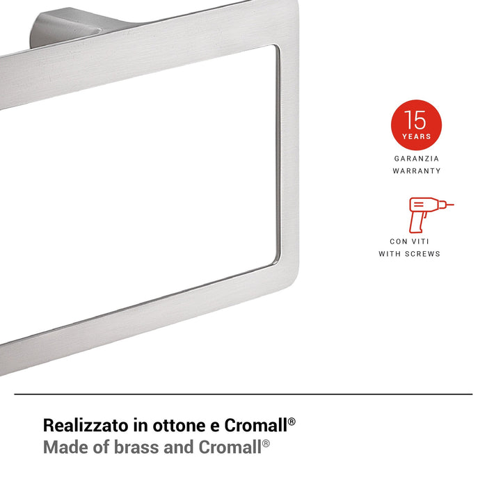 GEDY PI703800000 PIRENEI Brushed Ring Towel Holder