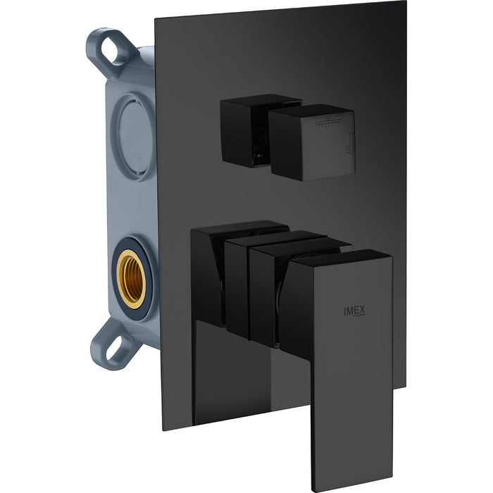 IMEX GSM02V/NG Empotrado Monomando 2 Vías Negro Mate