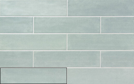 CARMEN A040528 ACQUARELLA LIGHT GREEN 7,5X30 Azulejo Esmaltado