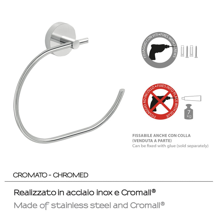 GEDY 23701300200 EROS Toallero Argolla Cromo