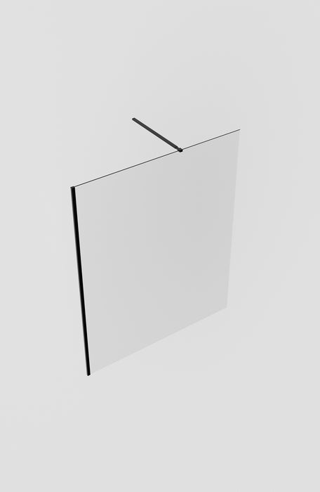 SB_X SCREEN Mampara Fijo Ducha 8 MM Negro Mate Transparente