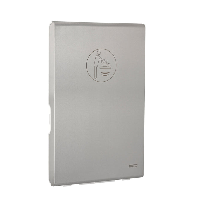 MEDICLINICS CP0016VCS-I Cambiapañales Vertical para Pared Blanco Acero Inox Satinado Aditivo Antibacteriano e Ionizador Incorpor