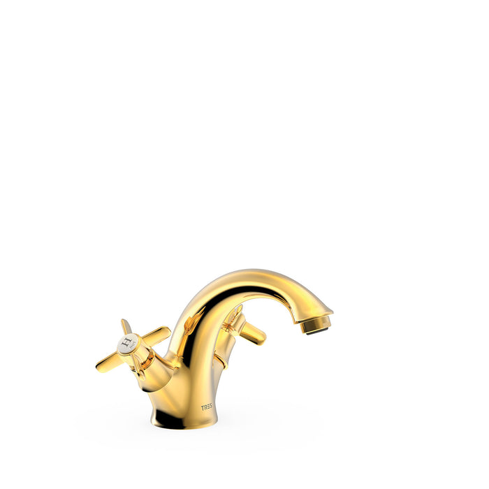 TRES 24210201OR TRES CLASSIC Two-Handle Faucet for Sink 24K Gold Color