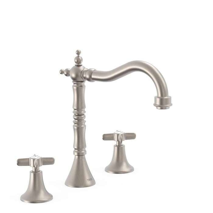TRES 24210501AC TRES CLASSIC Faucet Bimando De Pisa para Sink Color Acero