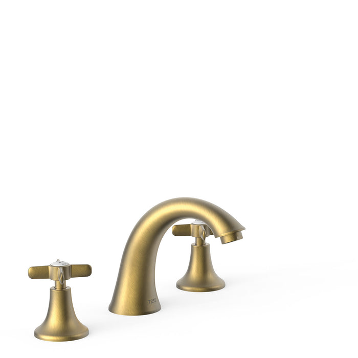 TRES 24210601LM TRES CLASIC Two-Handle Countertop Basin Sink Matte Old Brass Color