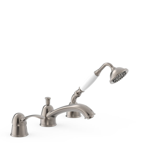 TRES 24214501AC TRES CLASSIC Single-lever Mixer Tap for Bathtub Edge Steel Color