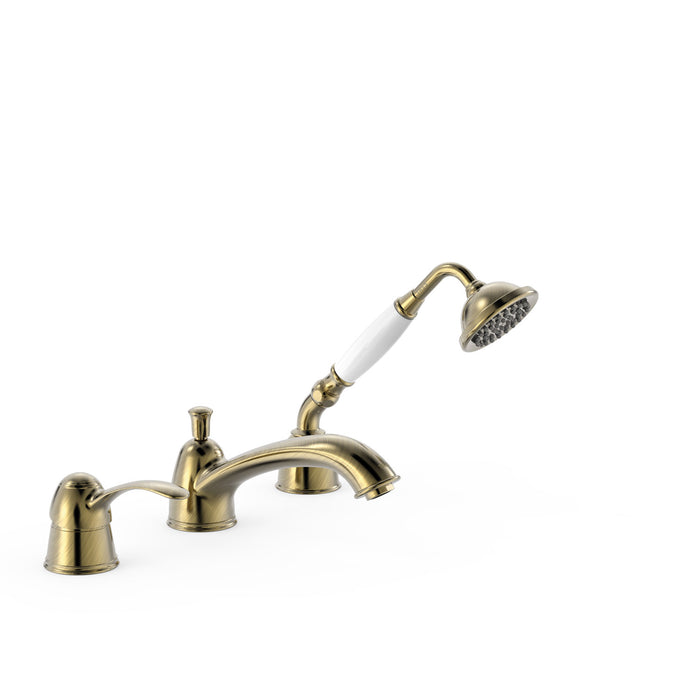 TRES 24214501LV TRES CLASSIC Single-lever Mixer Tap for Bathtub Edge Old Brass Color