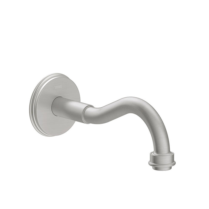 TRES 24217301AC TRES CLASIC Fixed Wall Spout Steel Color