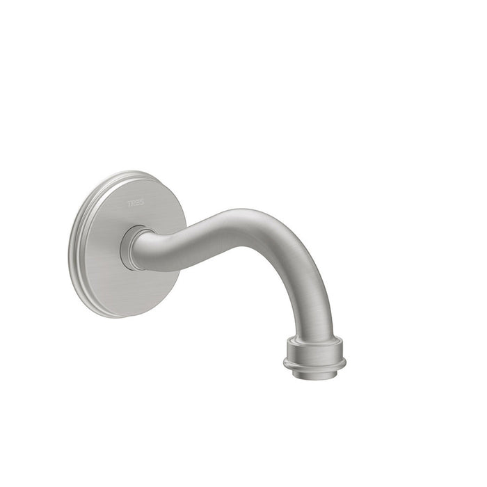 TRES 24217302AC TRES CLASIC Fixed Wall Spout Steel Color