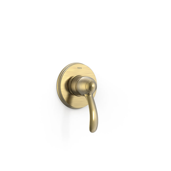TRES 24217701LV TRES CLASSIC Single-Handle Built-in 1-Way Shower Faucet Old Brass Color