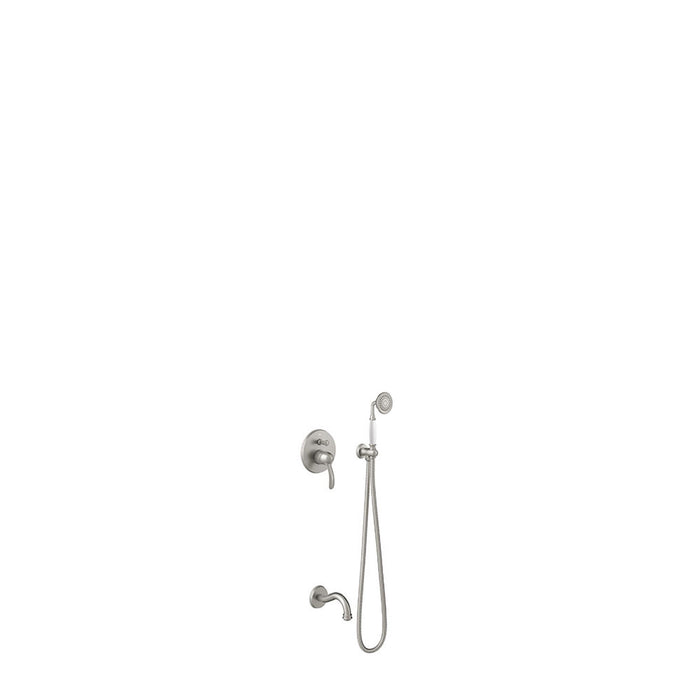 TRES 24218005AC TRES CLASSIC Built-in 2-Way Single-Lever Faucet Kit for Shower Steel Color