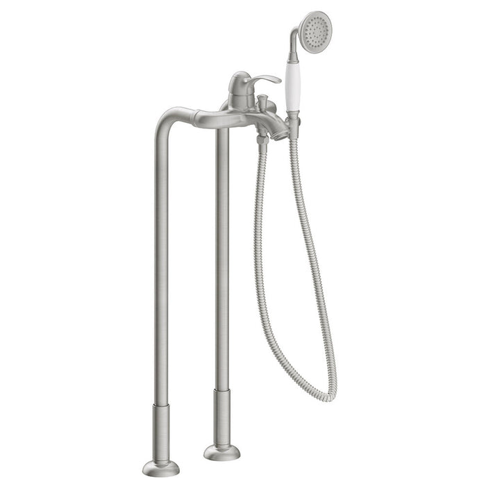 TRES 24219402AC TRES CLASSIC Single-lever Floor-mounted Faucet for Bathtub and Shower Steel Color