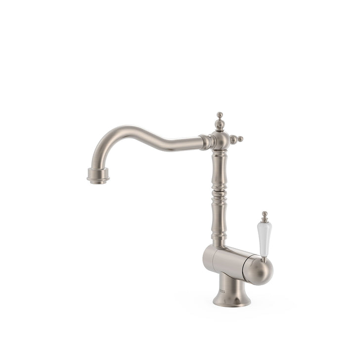 TRES 24233401AC KITCHEN Single-lever Faucet with Swivel Spout Sink Steel Color