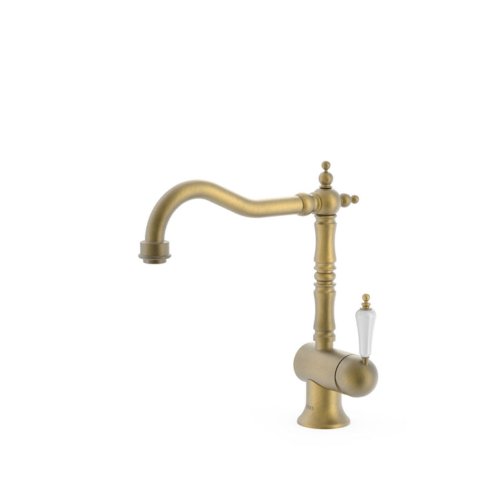 TRES 24234101LM COCINA Grifo Monomando Fregadero Color Latón Viejo Mate