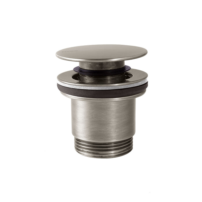 TRES 24284001AC COMPLEMENTOS DE GRIFERÍA Válvula De Desagüe Click-Clack Simple-Rapid para Lavabo Color Acero