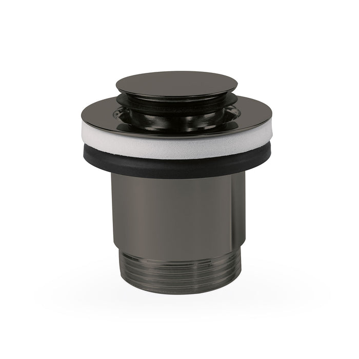 TRES 24284002KM COMPLEMENTOS DE GRIFERÍA Válvula De Desagüe Click-Clack Simple-Rapid para Lavabo Color Negro Metalizado