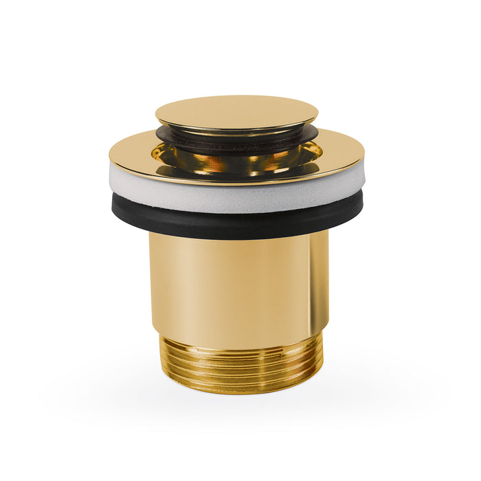 TRES 24284002OR COMPLEMENTOS DE GRIFERÍA Válvula De Desagüe Click-Clack Simple-Rapid para Lavabo Color Oro 24K