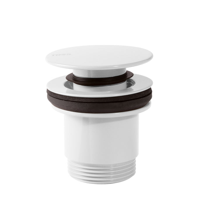 TRES 24284010BL Click-Clack Simple-Rapid Sink Drain Valve with Always Open Option White Color