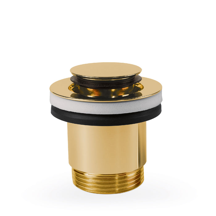 TRES 24284020OR Click-Clack Simple-Rapid Sink Drain Valve with Always Open Option 24K Gold Color