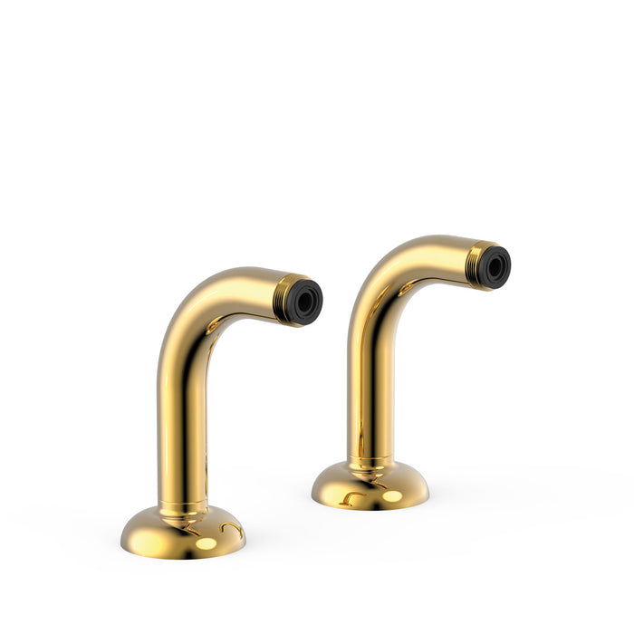 TRES 24287101OR TRES CLASIC Tomas De Agua Acodadas De Instalación A Borde Bañera para Grifo De Bañera Color Oro 24K