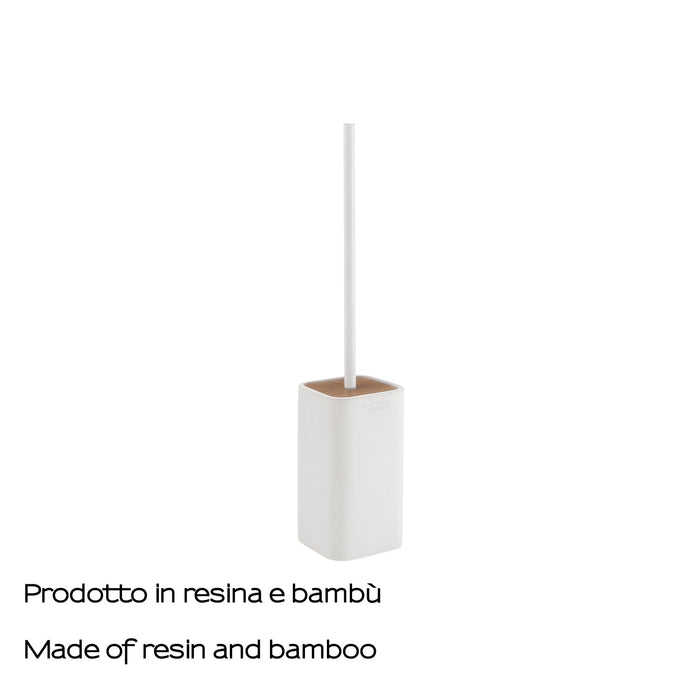 GEDY 13330200000 NINFEA Escobillero Blanco-Bambú