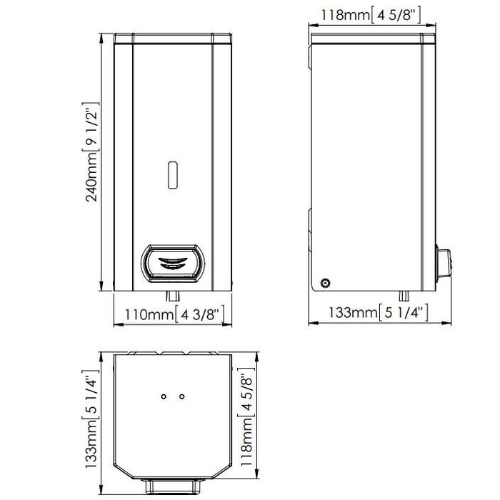 MEDICLINICS DJ0031CS Dosificador De Jabón Inox Satinado 5 a 7 Días Mediclinics 