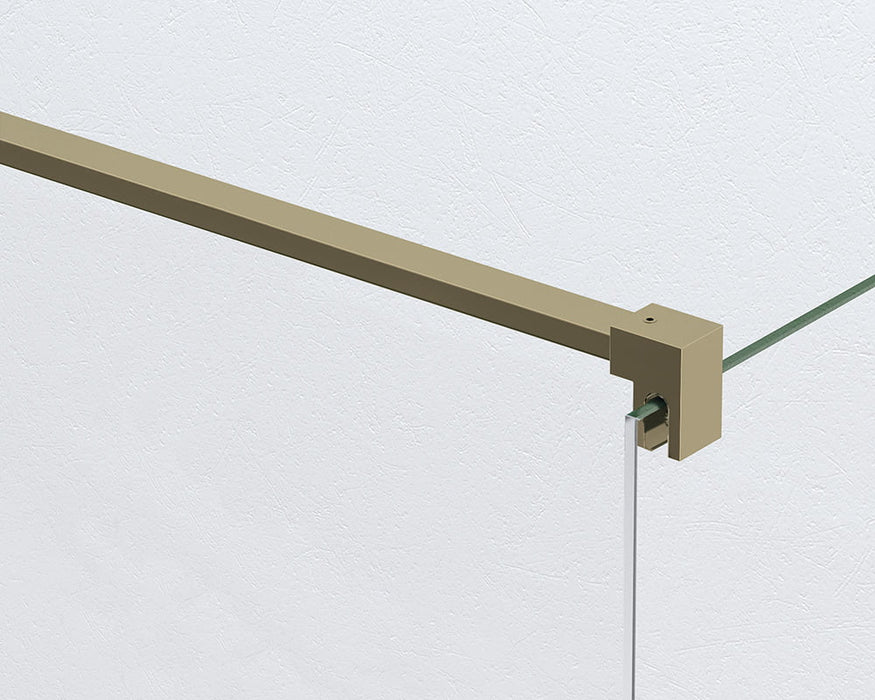 BATHME SANDRA Mampara Ducha Fijo Oro Mate Transparente