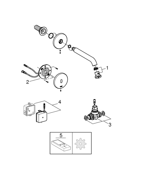 GROHE 24 168 AL1 ESSENCE Monomando de ducha 1/2" grafito cepillado