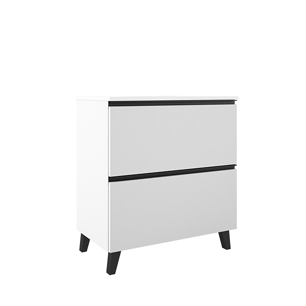 VISOBATH GRANADA Bathroom Cabinet with Floor Sink 2 Drawers White Ada Matte