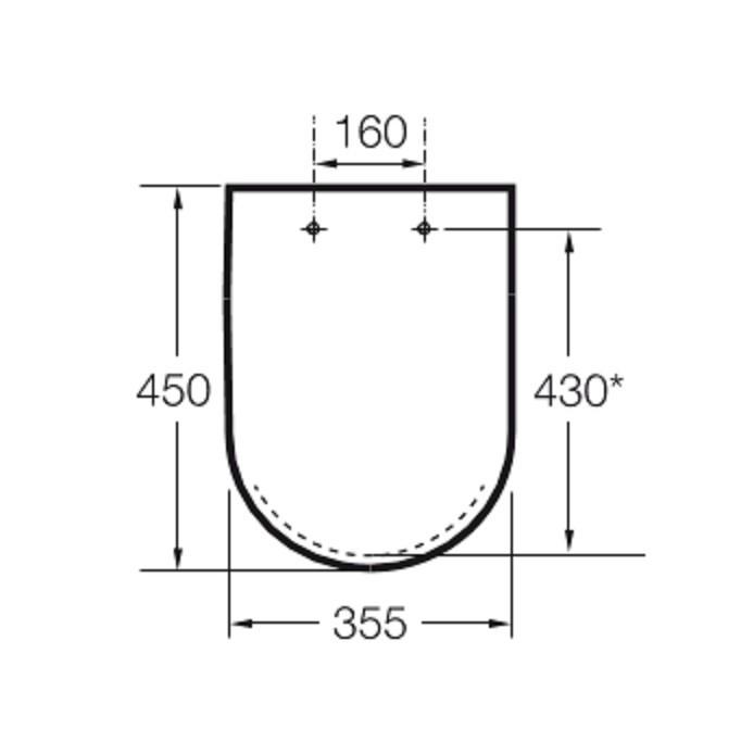 ROCA A801780004 DAMA Cover Seat WC Normal Drop