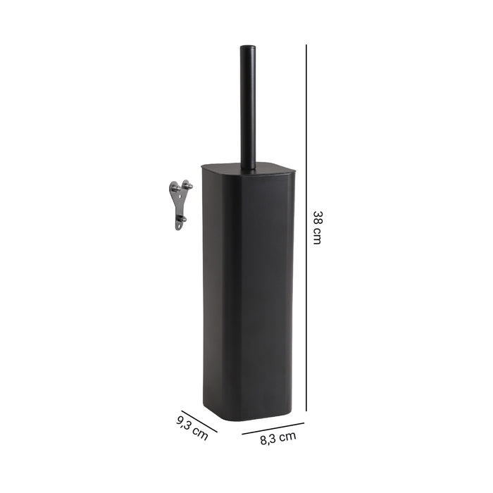 GEDY 13340314000 JACK Escobillero de pared negro mate