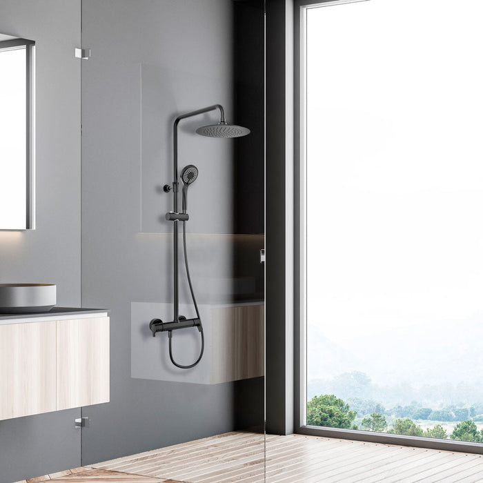 RAMONSOLER 937402 RP300NM BLAUTHERM Single-Handle Faucet Large Telescopic Shower Matte Black