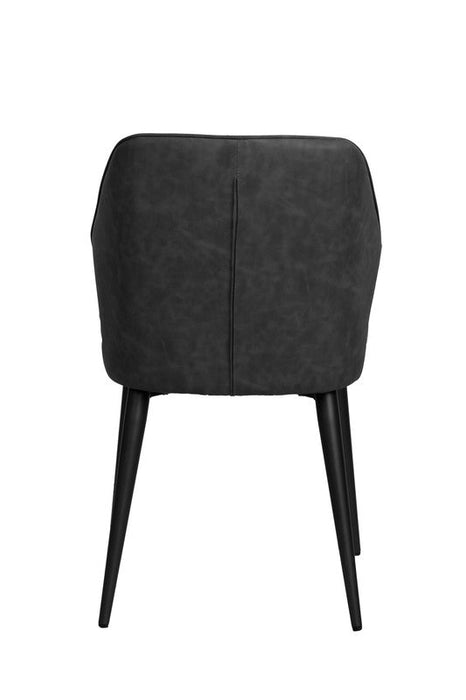 FURNITURE STYLE FS7031PIZAPU TRIANA Pack 4 Dining Chairs Imitation Leather Slate Gray Color