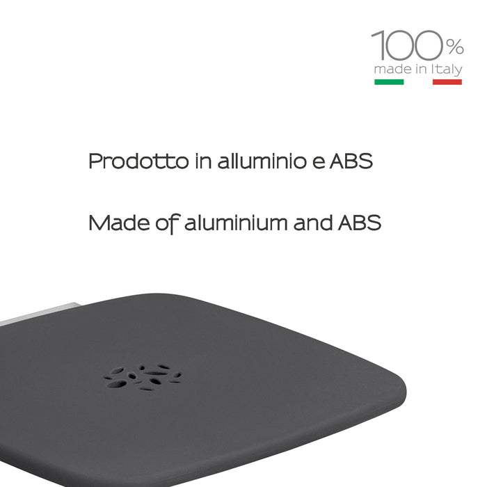 GEDY 60834300000 PRIMA CLASSE Asiento para ducha abatible antracita-cromo