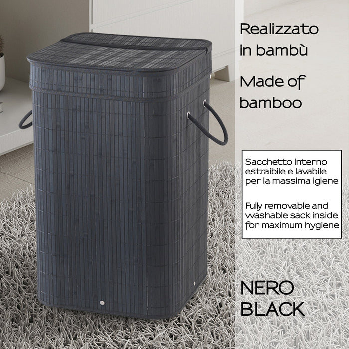 GEDY TA381400300 TATAMI Laundry Basket 68 L Black