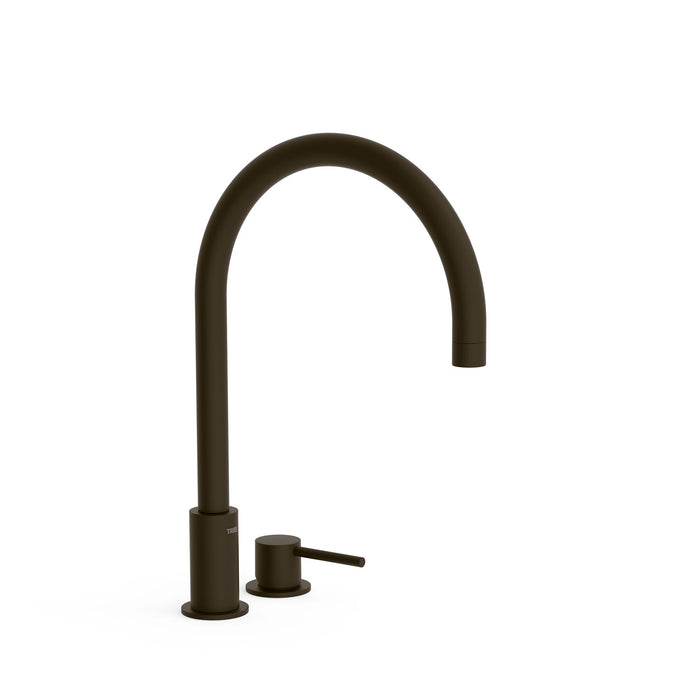 TRES 26110501KMB STUDY Grifo Monomando De Repisa para Lavabo Color Negro Bronce