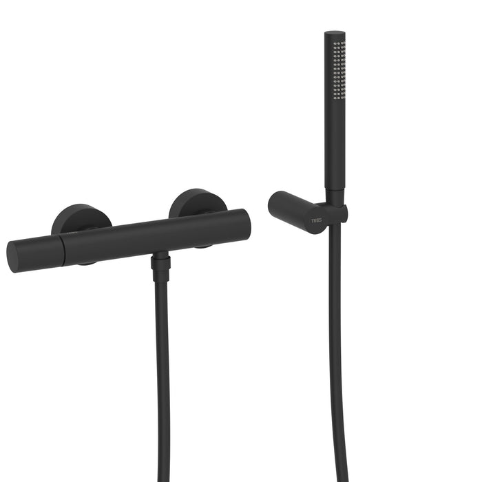 TRES 26116701NM STUDY Wall-Mounted Single-Handle Shower Faucet Matte Black