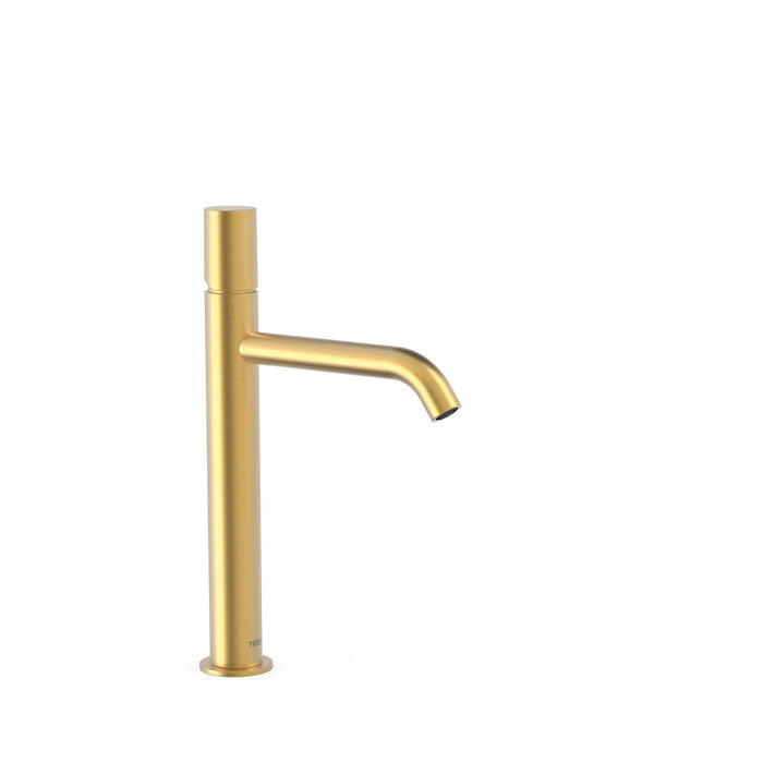 TRES 26130701OM STUDY Single-lever High Spout Faucet for Sink Matte Gold Color 24K