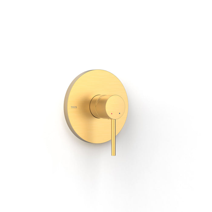 TRES 26227810OM RAPID-BOX View Piece for 1-Way Flush-Mounted Box 24K Matte Gold Color