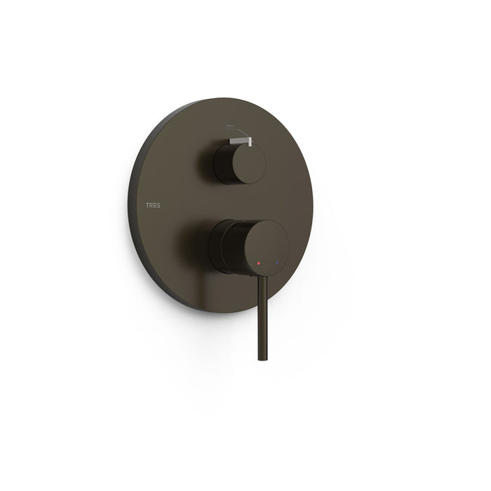 TRES 26228110KMB RAPID-BOX Pieza Vista para Caja Empotrada de 2 Vías Color Negro Bronce