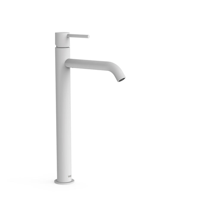 TRES 26230801BM STUDY XXL Single-Handle Faucet with High Spout for Sink Matte White