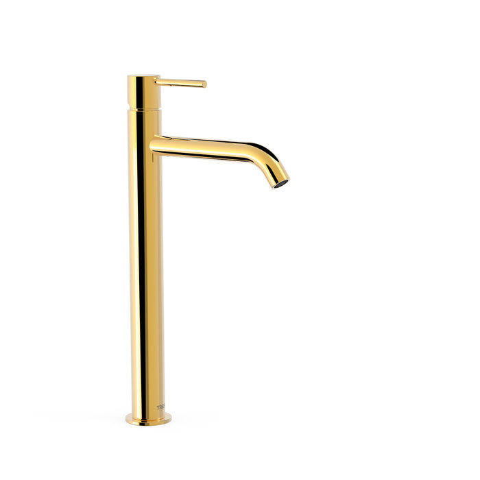 TRES 26230801OR STUDY XXL Single-lever Faucet High Spout for Sink 24K Gold Color