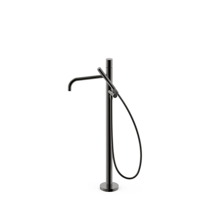 TRES 26247006KM STUDY Floor-standing Mixer Tap for Bathtub and Shower Metallic Black Color