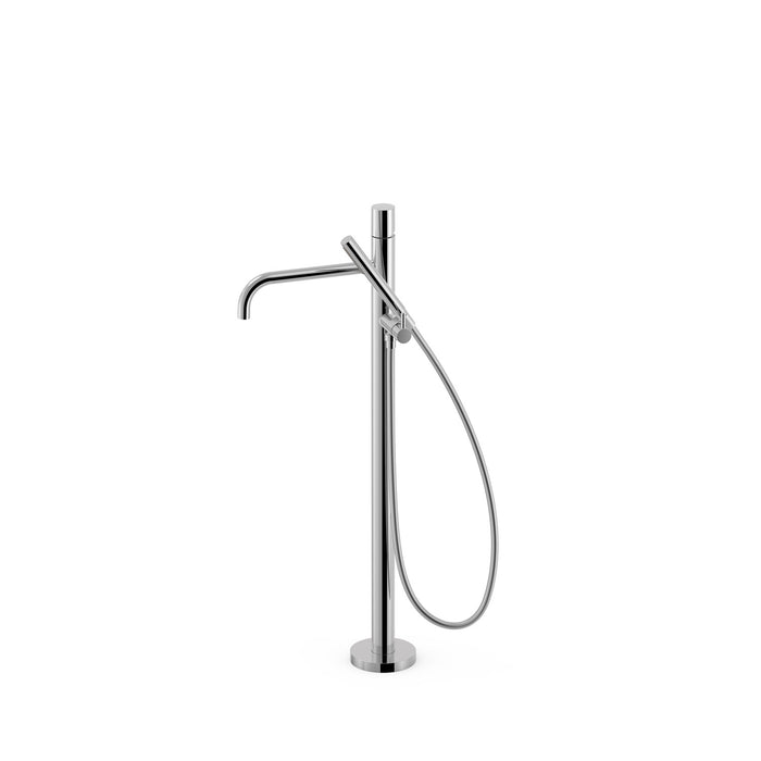 TRES 26247006 STUDY Floor Mounted Mixer Tap for Bathtub and Shower Chrome