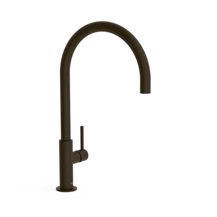 TRES 26290401KMB STUDY XXL Single-lever Faucet High Spout with Side Handle for Sink Black Bronze Color